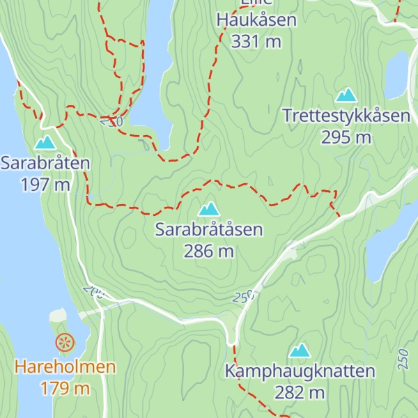 Map of Sarabråtåsen