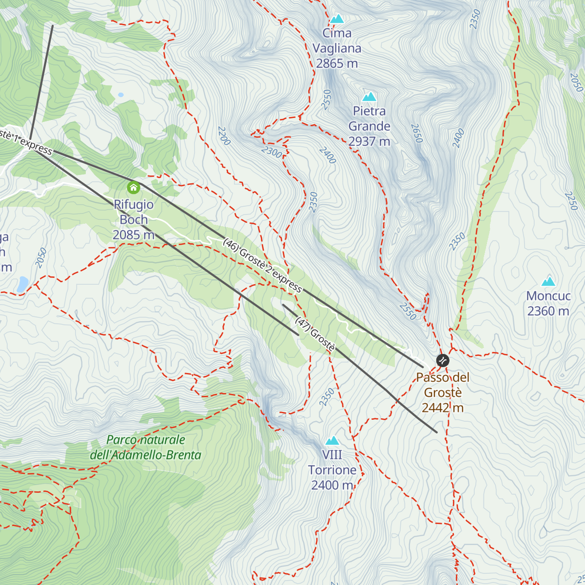 Rifugio Giorgio Graffer al Grostè map