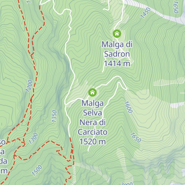 Map of Malga Selva Nera di Carciato
