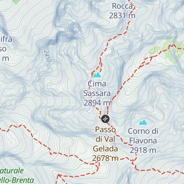 Map of Sasso Alto