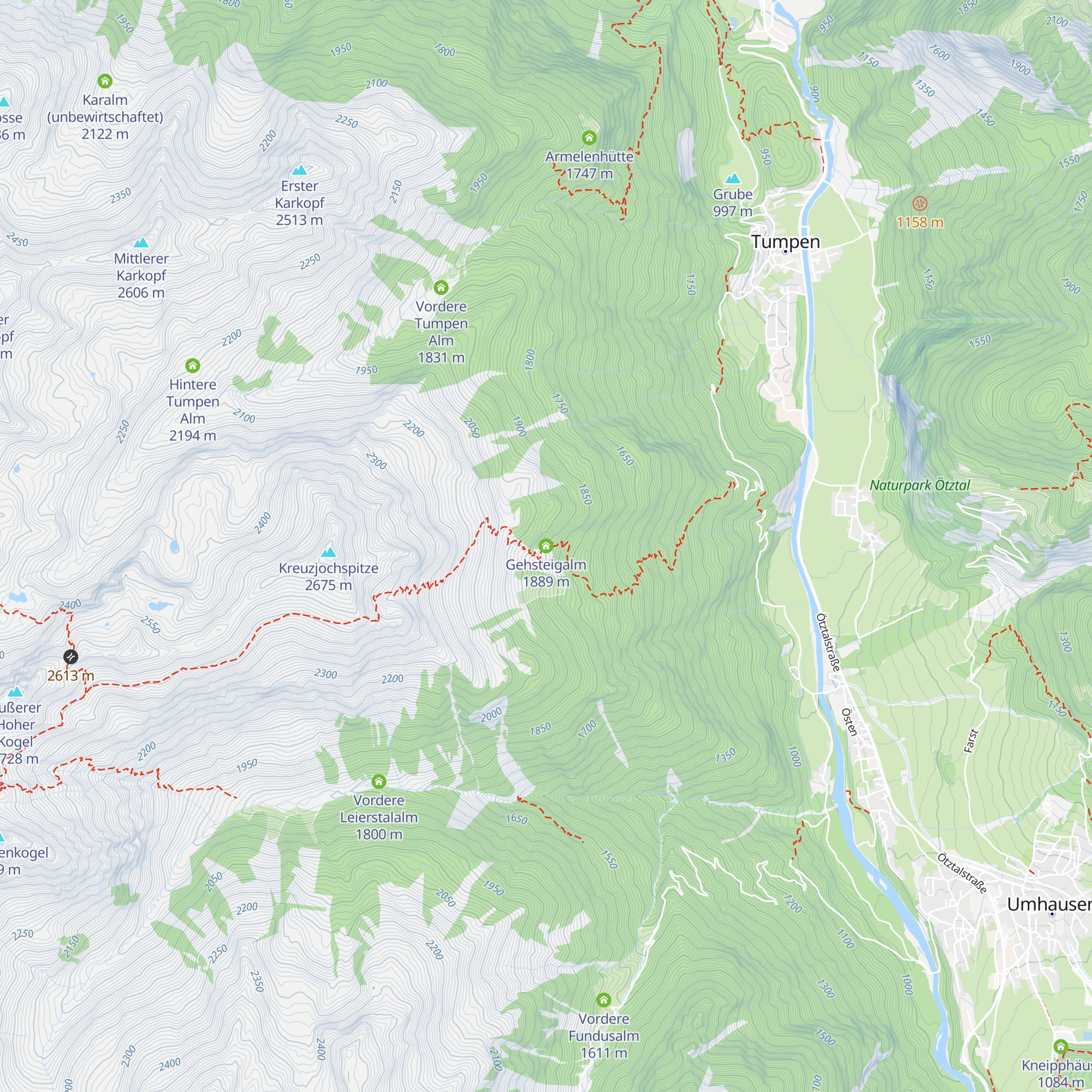 Gehsteigalm map