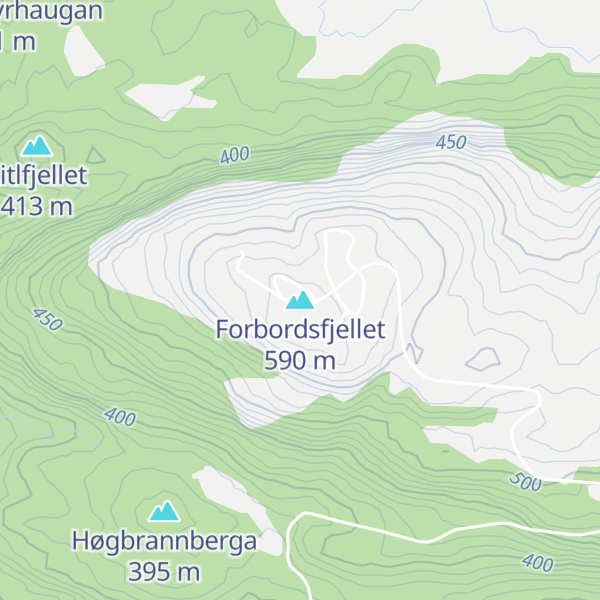 Map of Forbordsfjellet