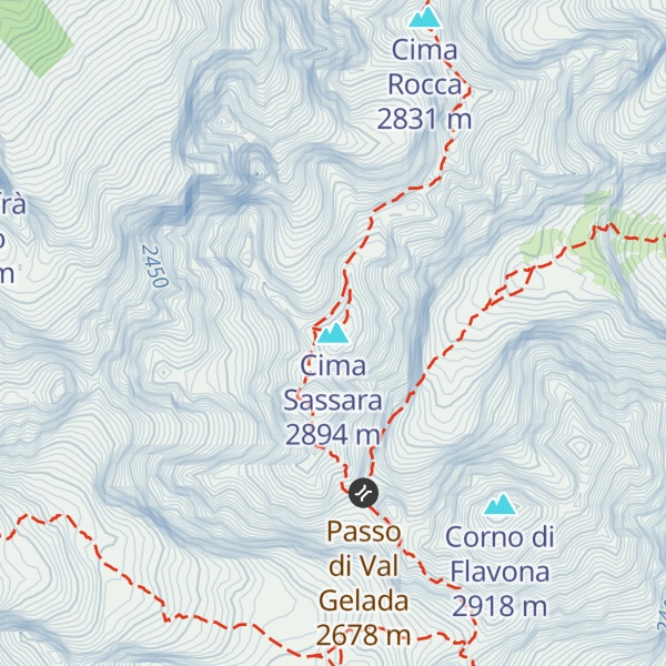 Map of Cima Sassara