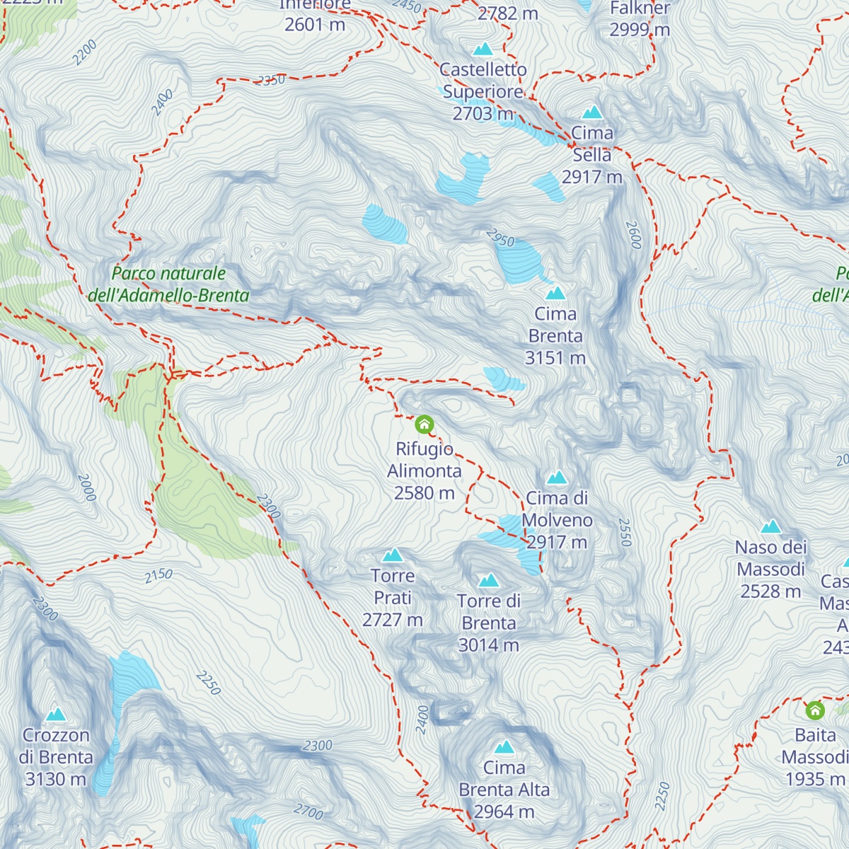 Rifugio Alimonta map