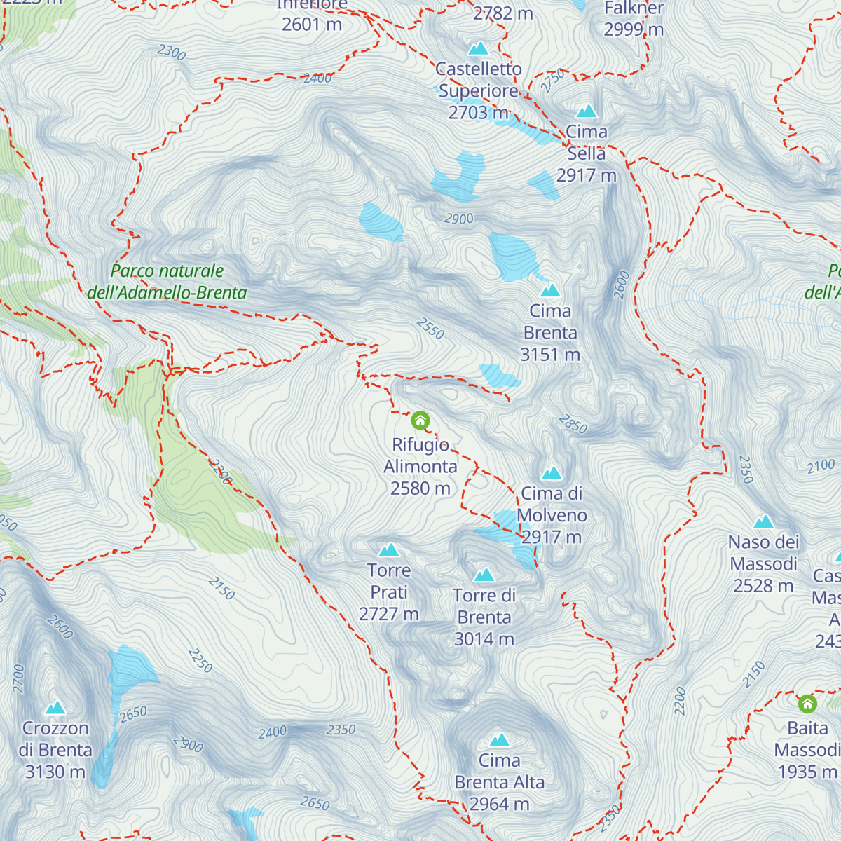 Rifugio Alimonta map