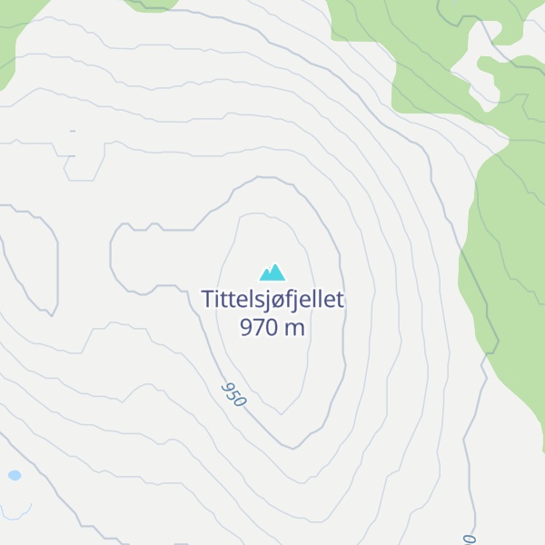 Map of Tittelsjøfjellet