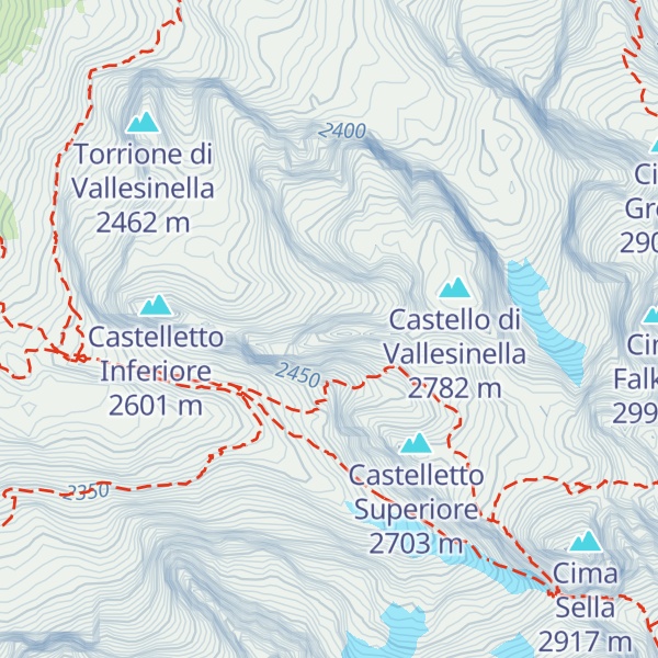 Map of Castelletto Basso di Mezzo