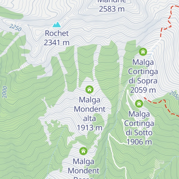 Map of Malga Mondent alta