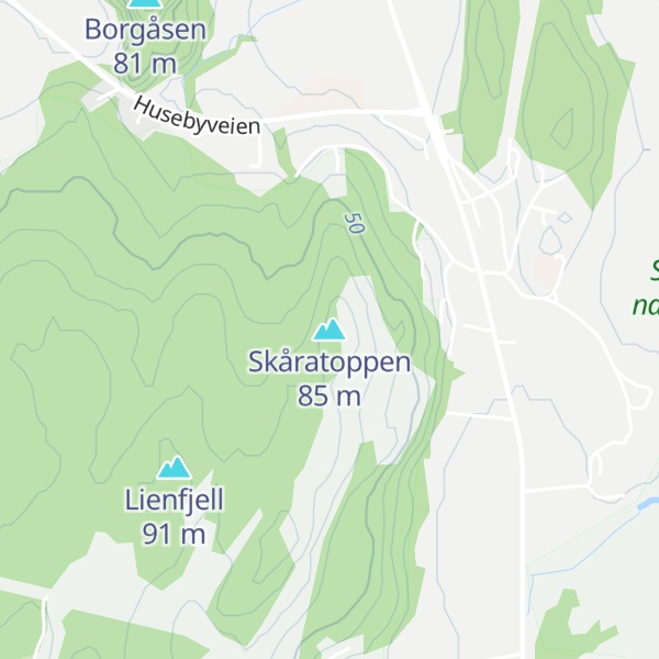 Map of Skåratoppen
