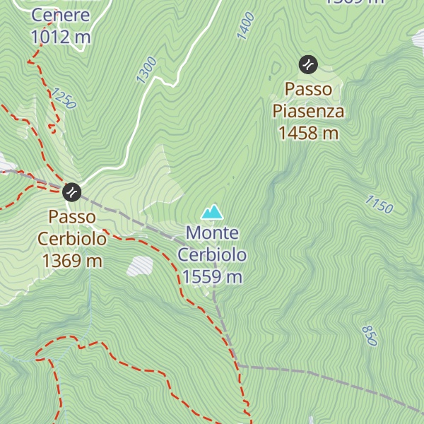Map of Monte Cerbiolo