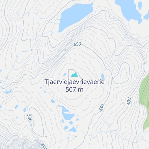 Map of Tjåerviejaevrievaerie