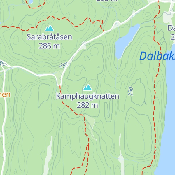 Map of Kamphaugknatten