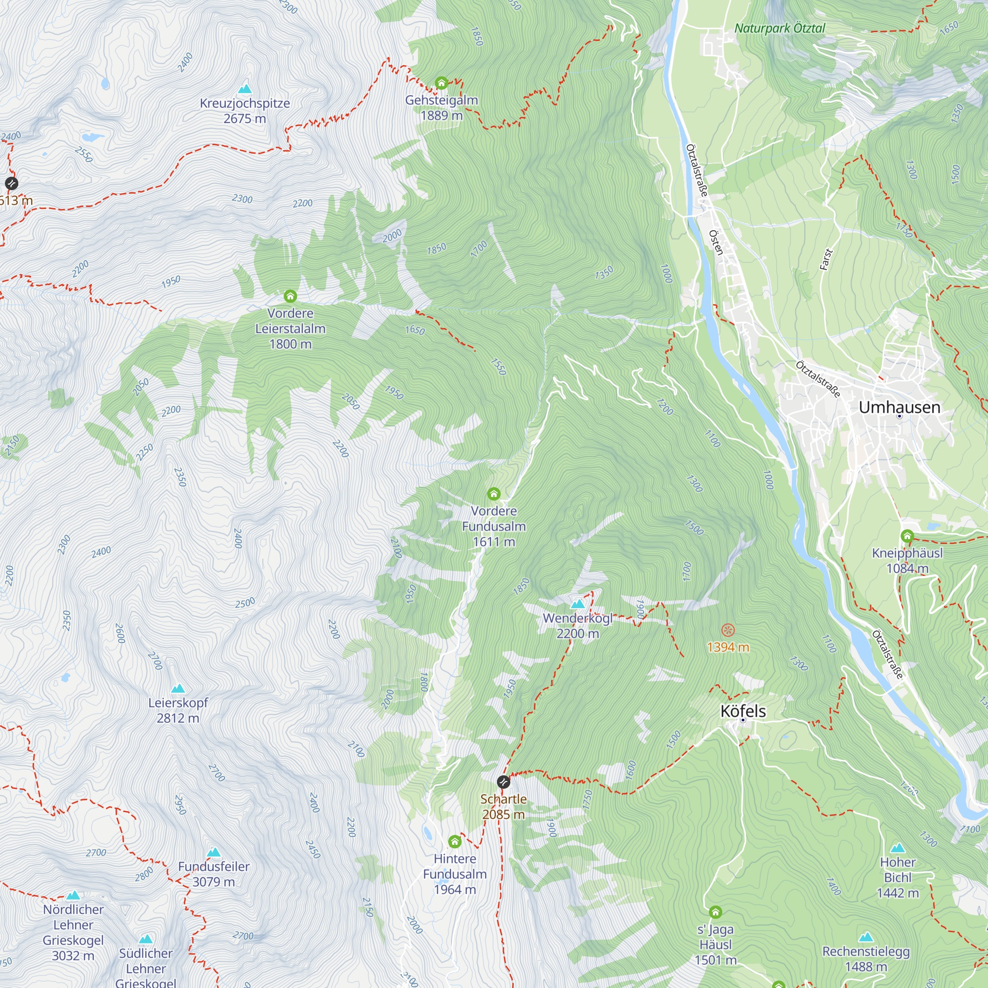 Vordere Fundusalm map