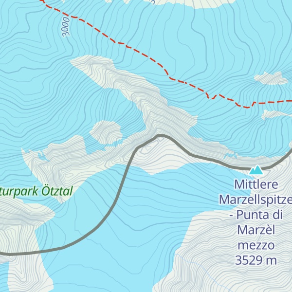 Map of Westliche Marzellspitze - Punta di Marzèl Ovest