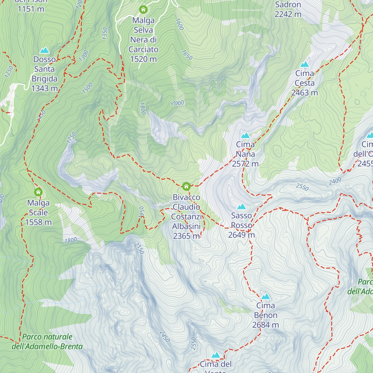 Bivacco Claudio Costanzi Albasini map