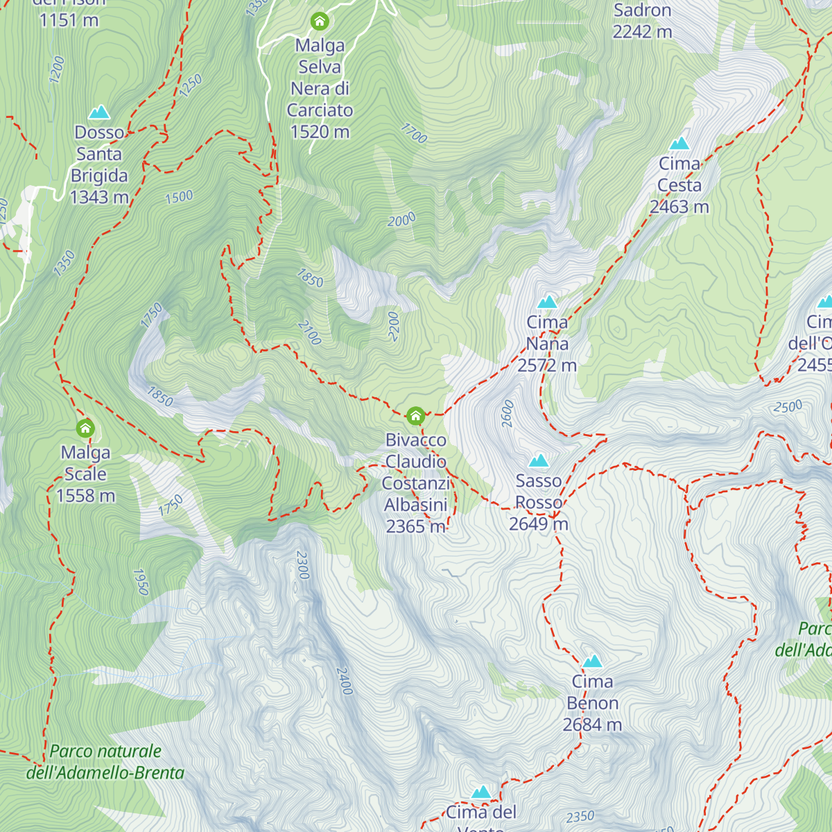 Bivacco Claudio Costanzi Albasini map