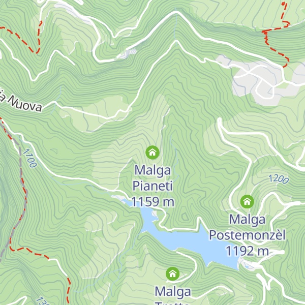 Map of Malga Pianeti