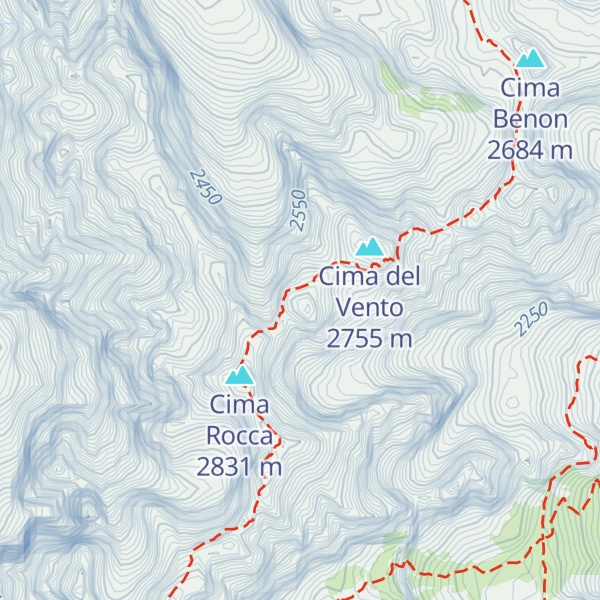 Map of Cima delle Livezze