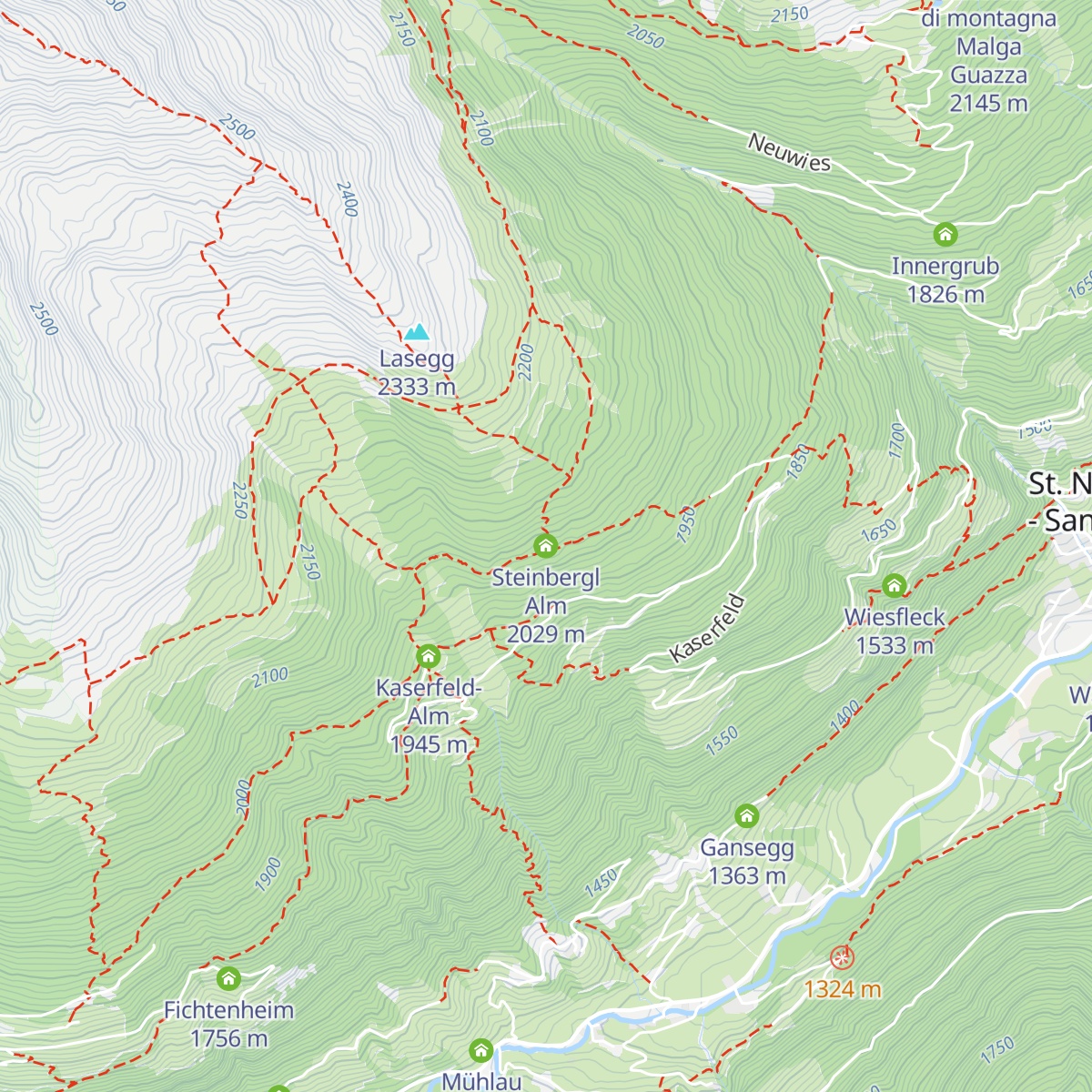 Steinbergl Alm map