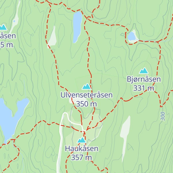 Map of Ulvenseteråsen