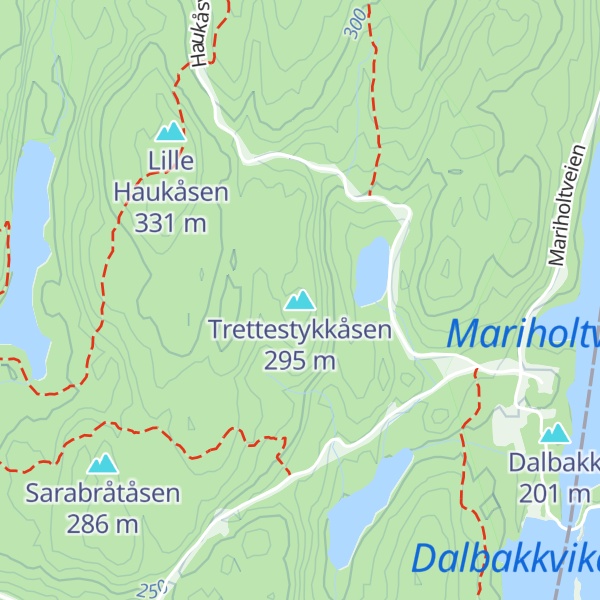Map of Trettestykkåsen
