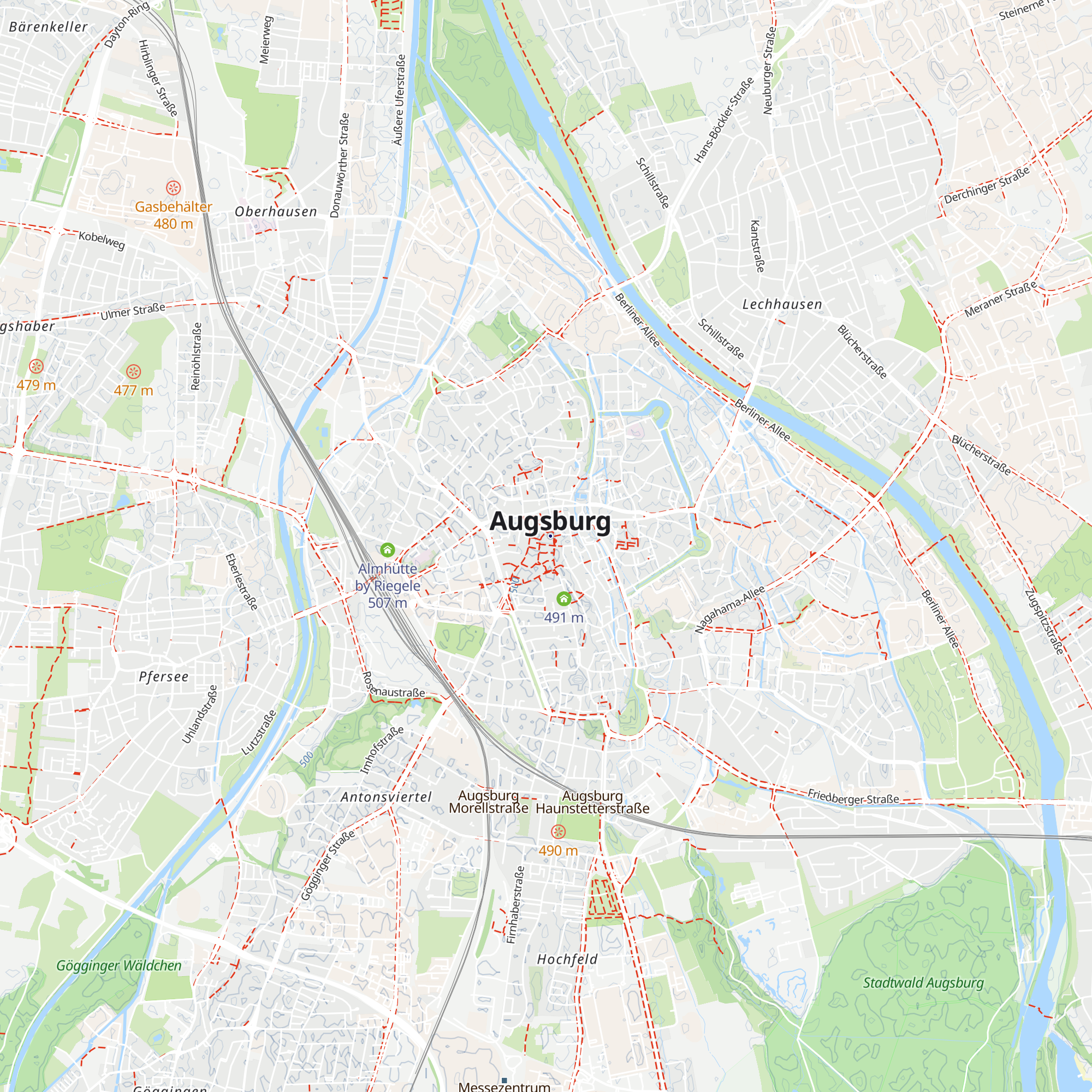 Besucherservice Staatstheater Augsburg map