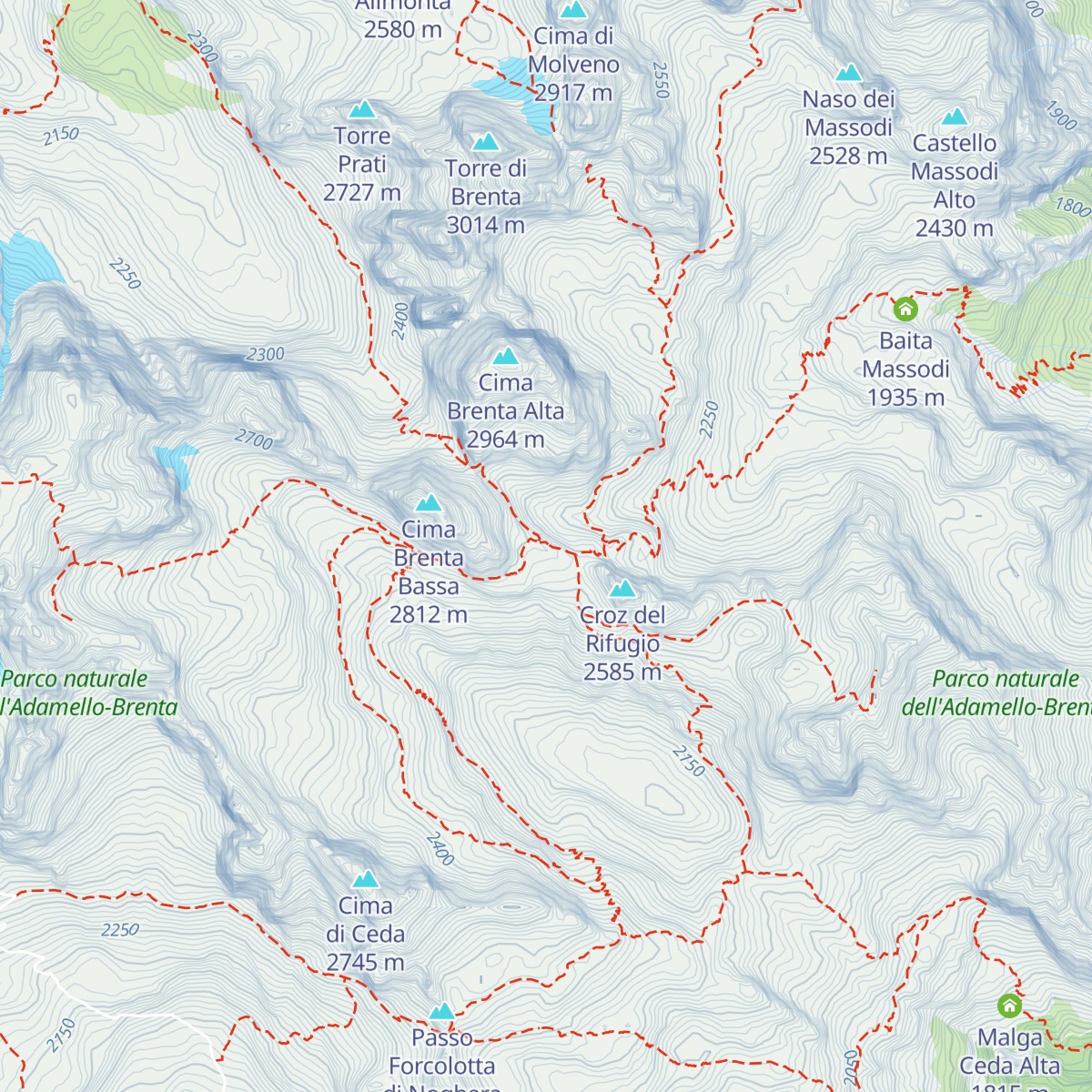 Rifugio Tommaso Pedrotti map