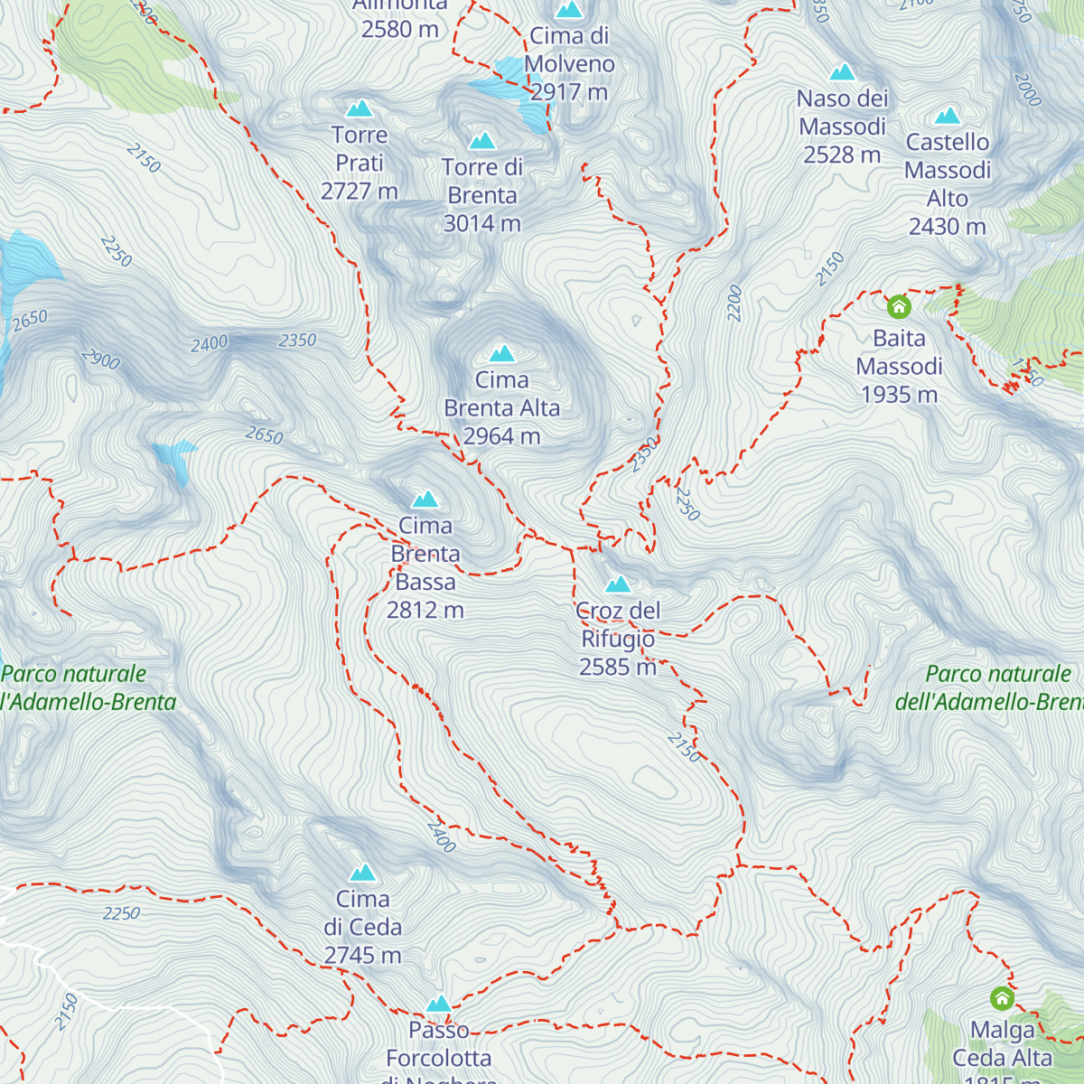 Rifugio Tommaso Pedrotti map
