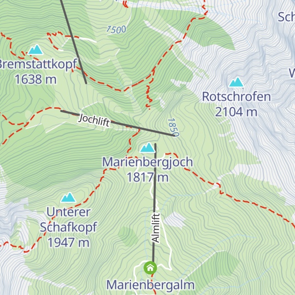 Map of Marienbergjoch