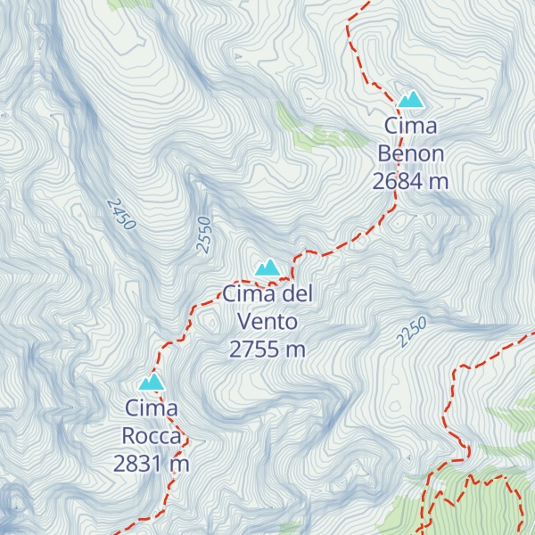 Map of Cima del Vento