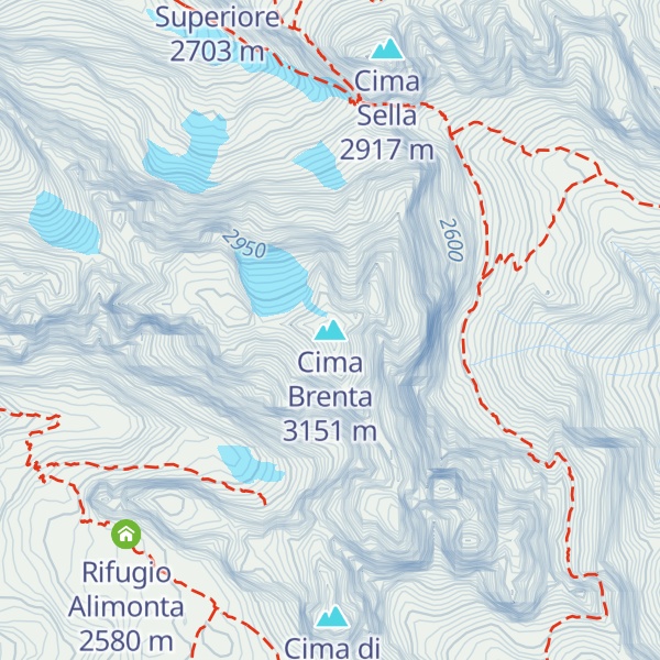 Map of Cima Brenta