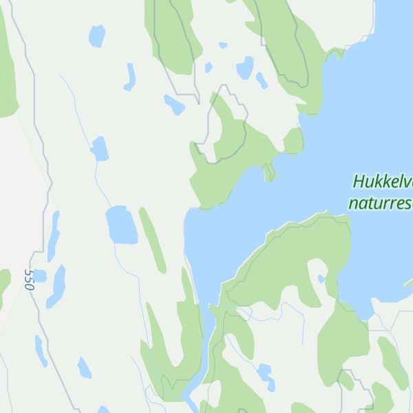 Map of Hukkelvatna