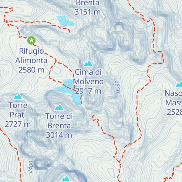 Map of Cima degli Armi