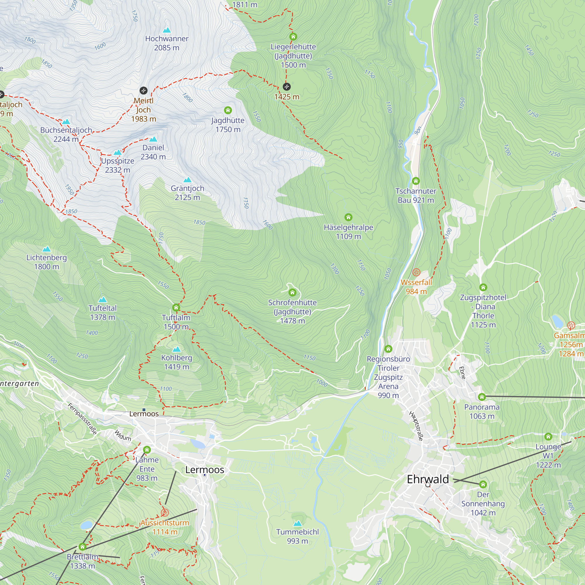 Schrofenhütte (Jagdhütte) map