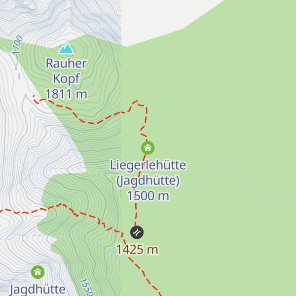 Map of Liegerlehütte (Jagdhütte)