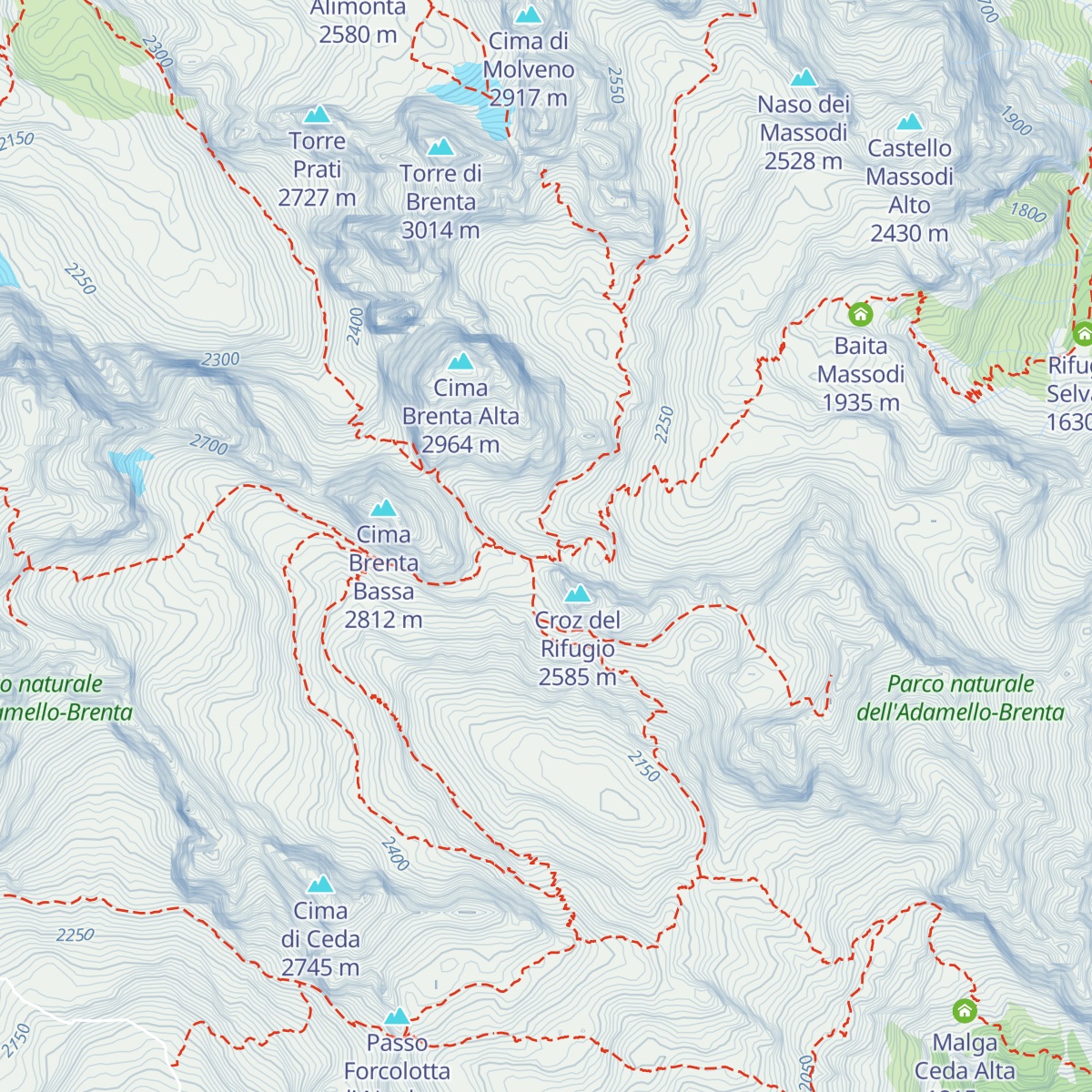 Rifugio Tosa map