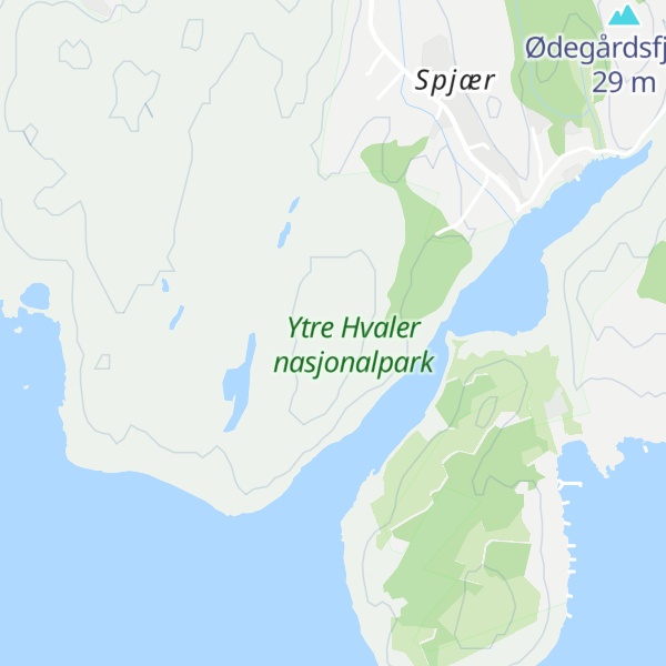 Map of Spjærevarden