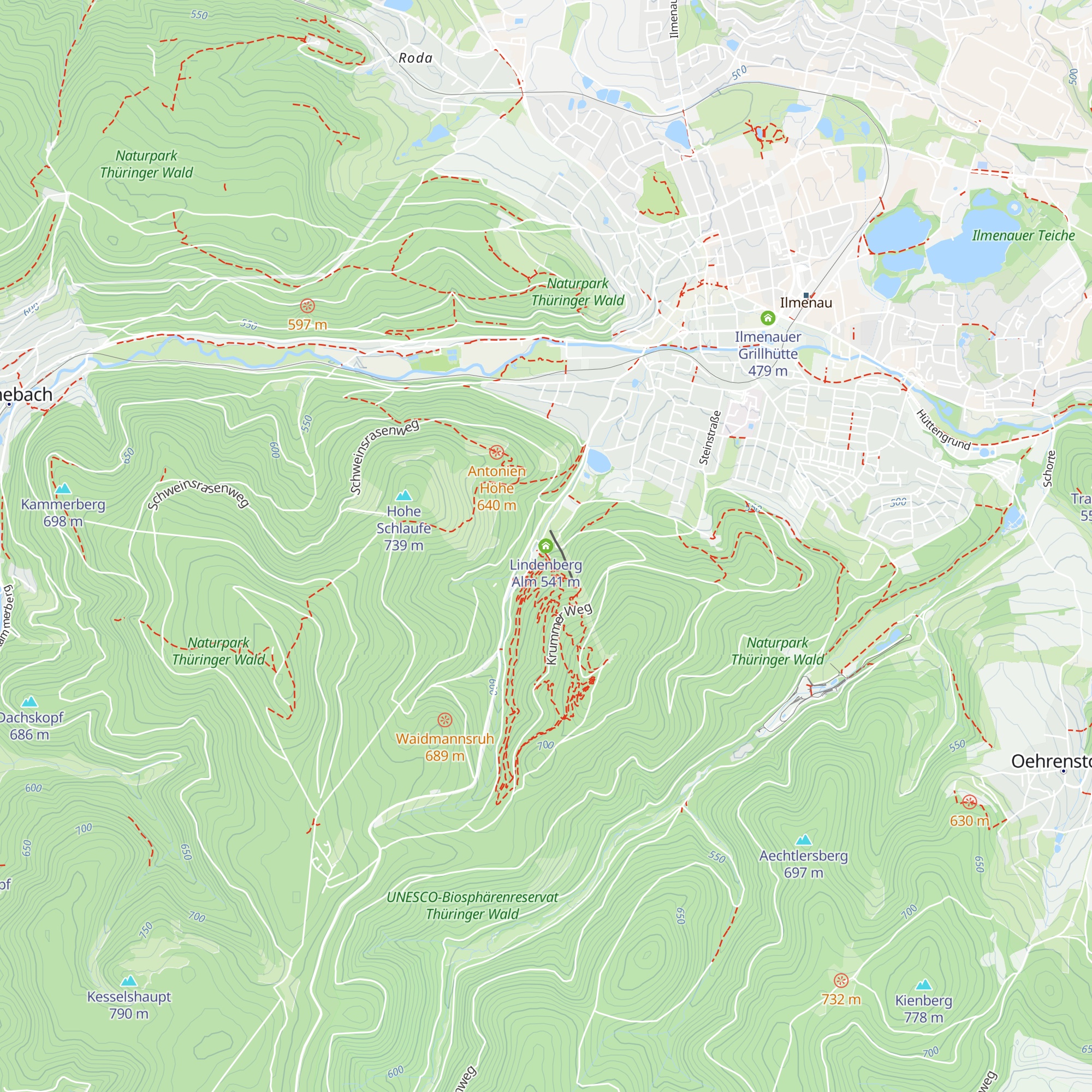 Lindenberg Alm map