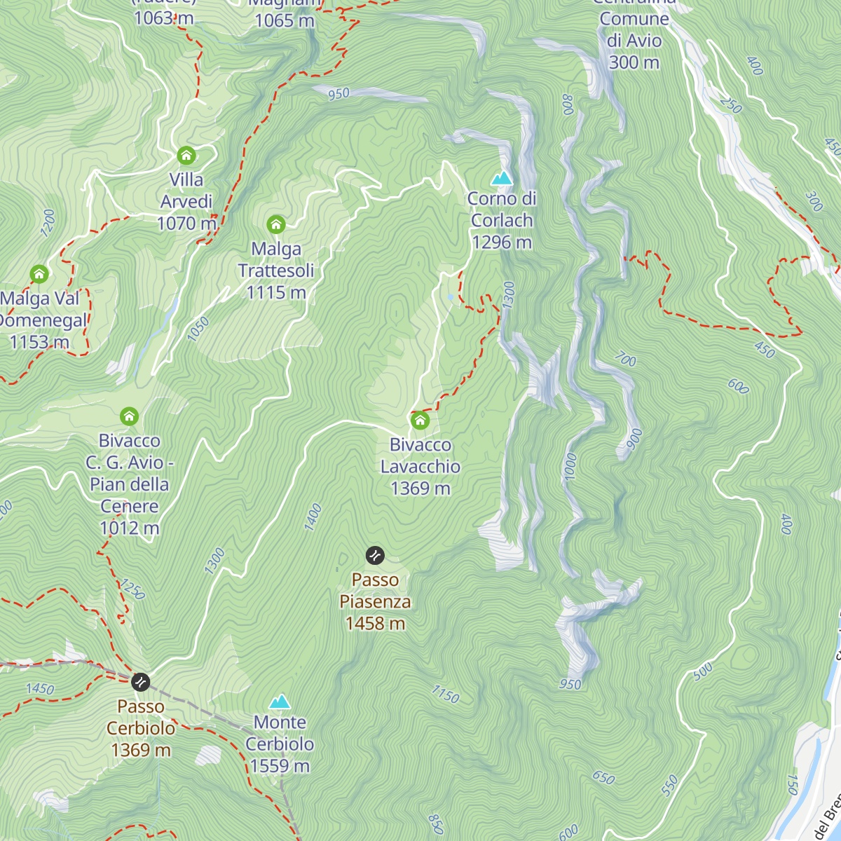 Bivacco Lavacchio map