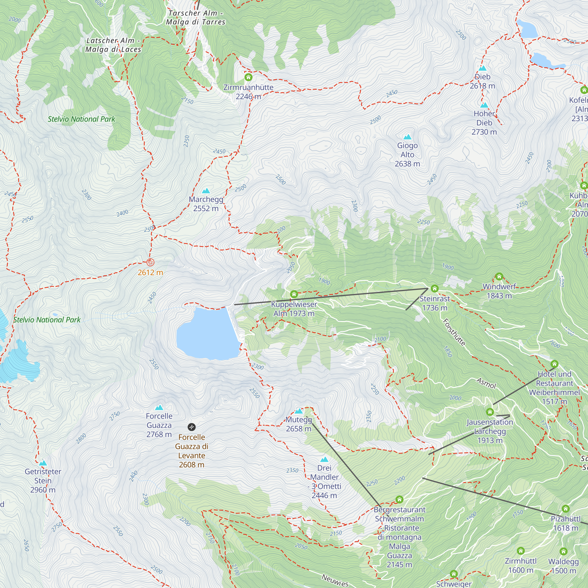 Kupperlwieser Alm map