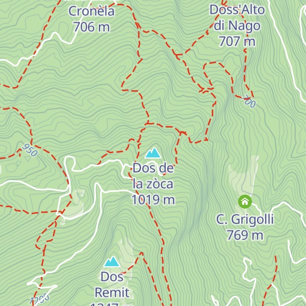 Map of Dos de la zòca