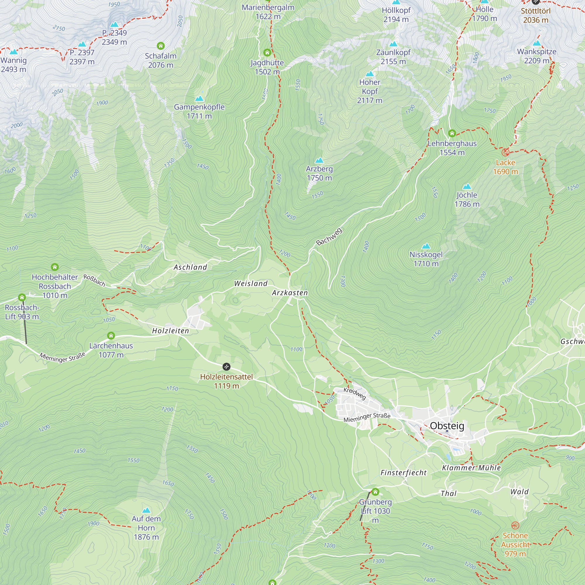 Gasthaus Arzkasten map