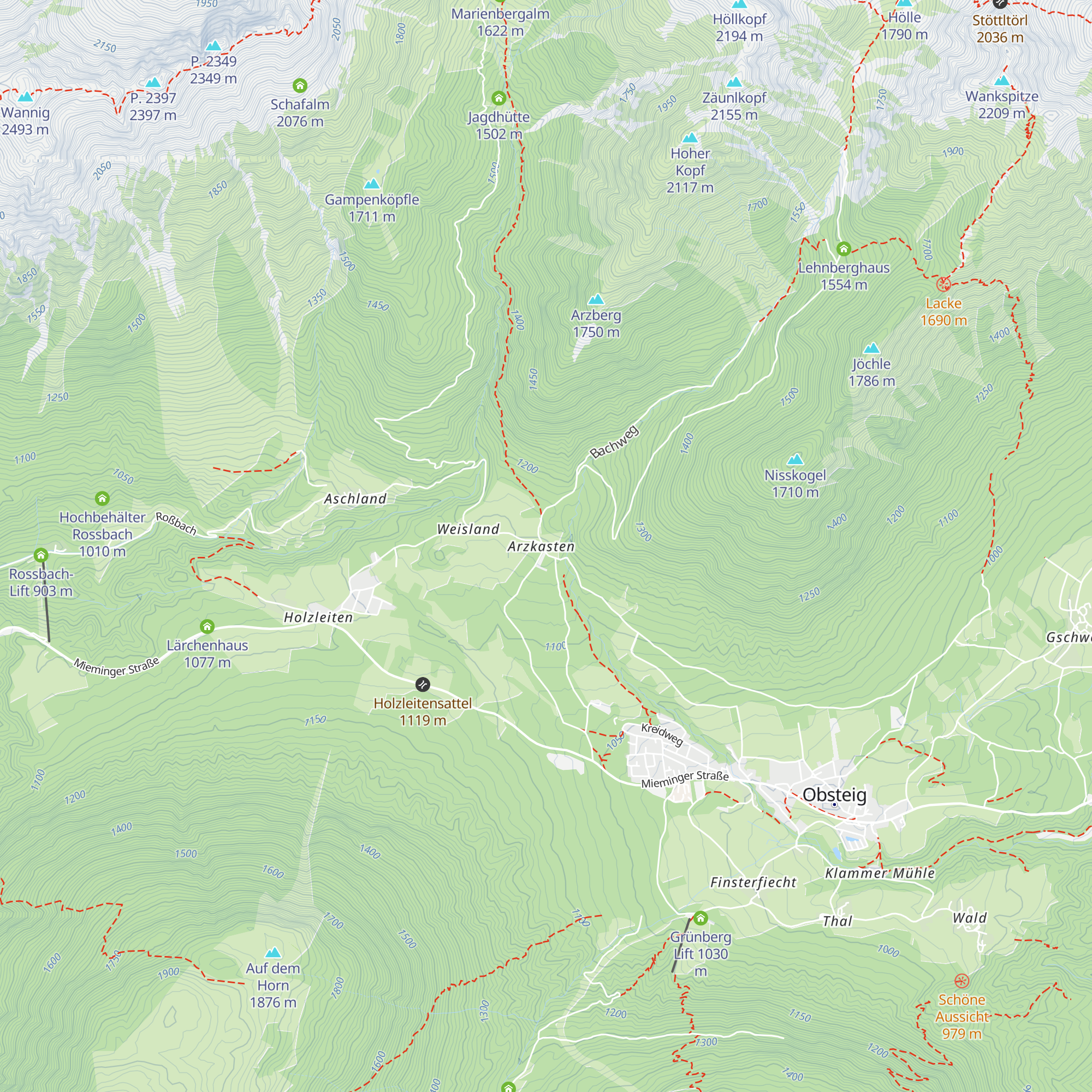 Gasthaus Arzkasten map