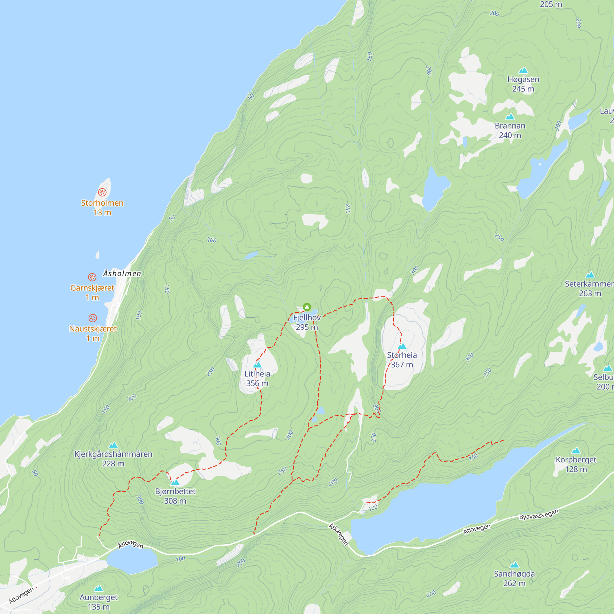 Fjellhov map