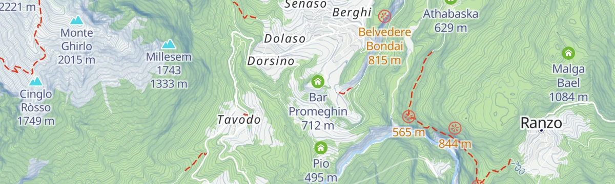 Map of the start of Promeghin Crag