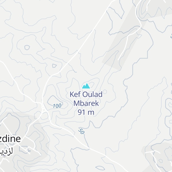 Map of Kef Oulad Mbarek