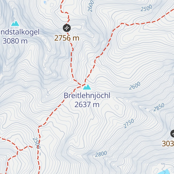 Map of Breitlehnjöchl