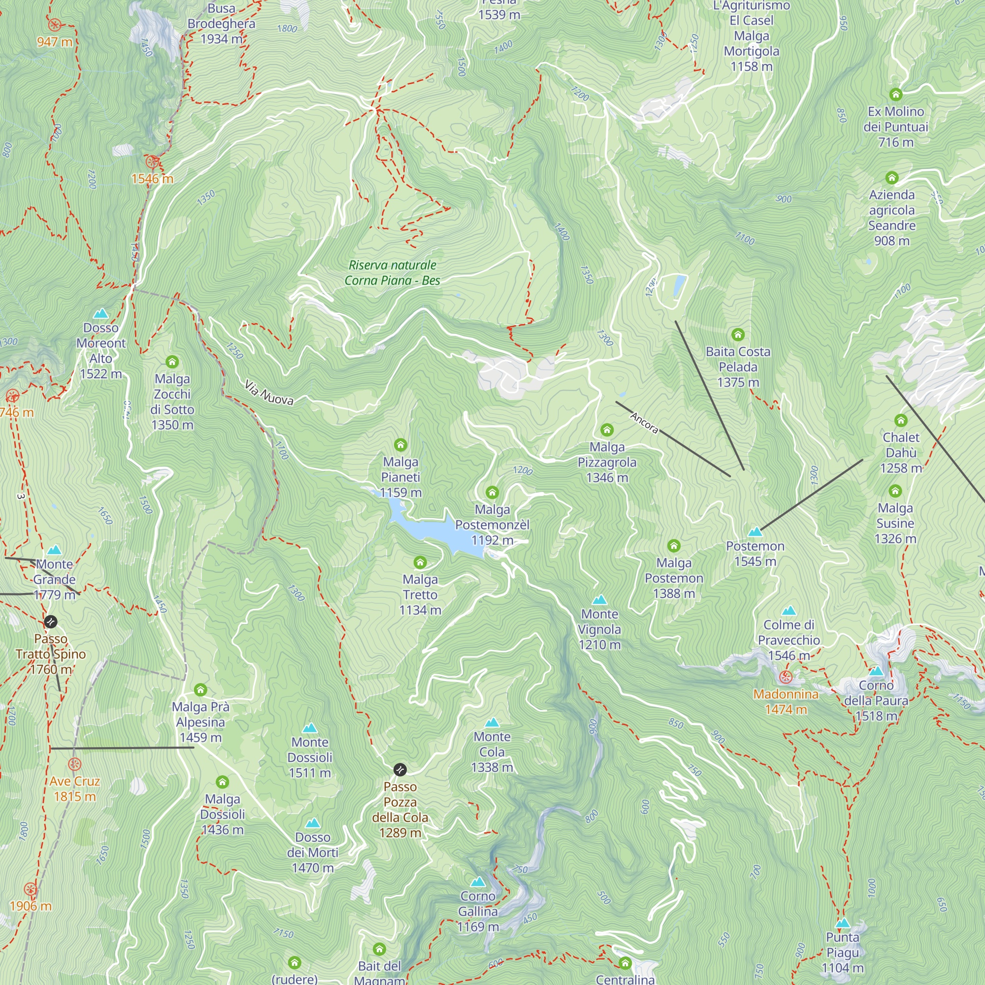 Malga Postemonzèl map