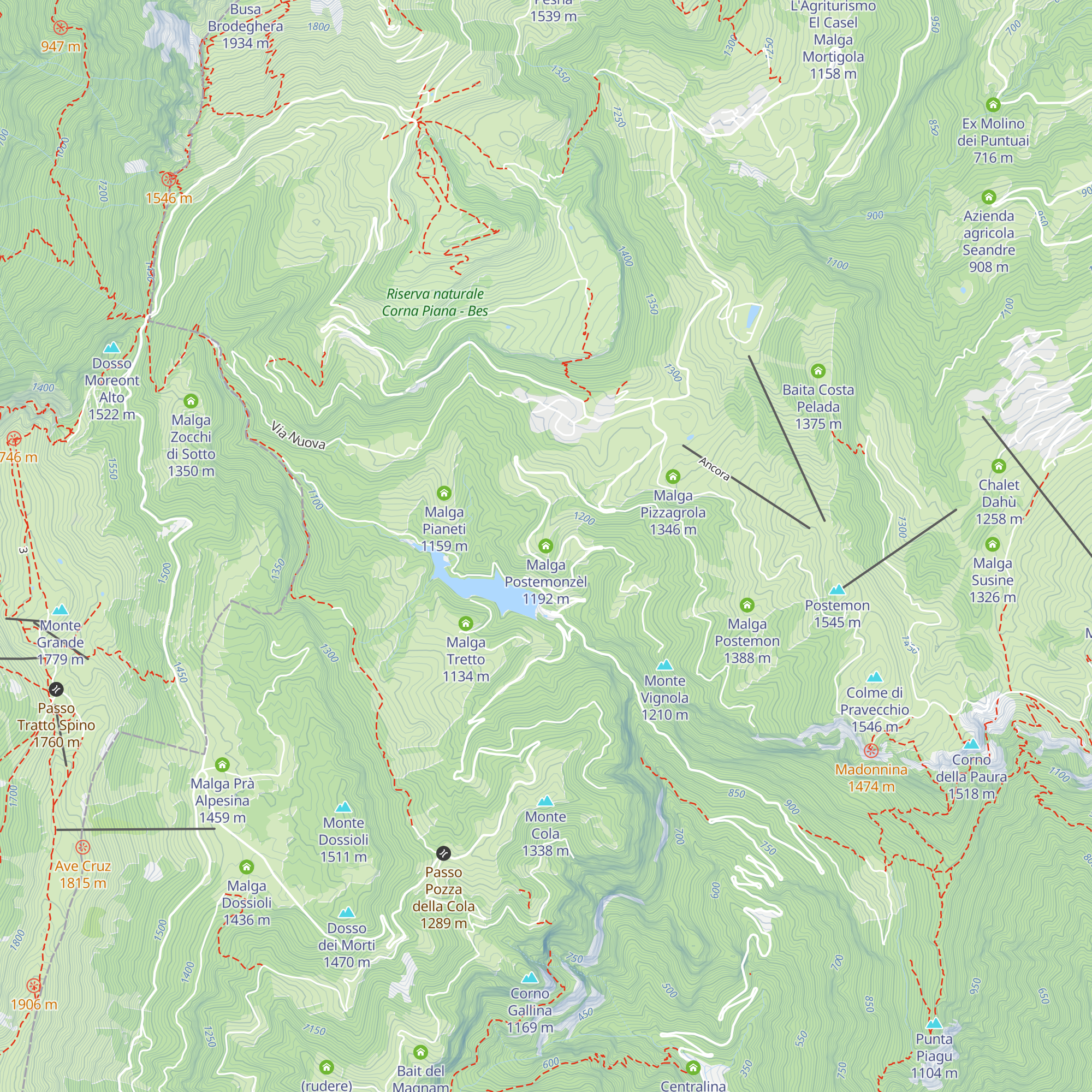 Malga Postemonzèl map