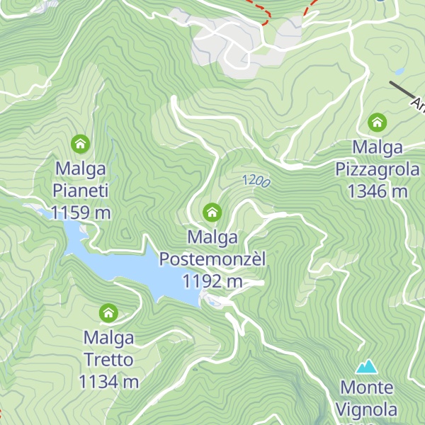 Map of Malga Postemonzèl